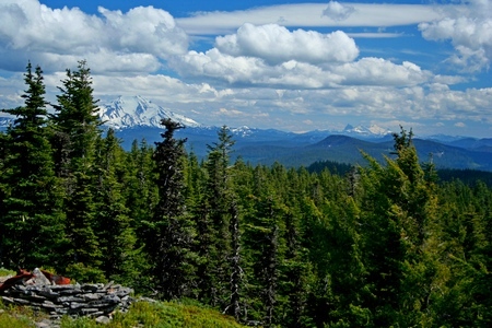Looking toward Mt. Jefferson from the summit of Mt. Lowe